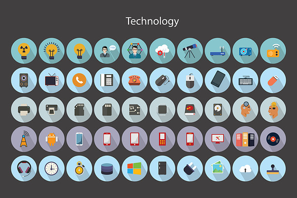 Flat Vector Icons Technology Pack V2 in Icons - product preview 4