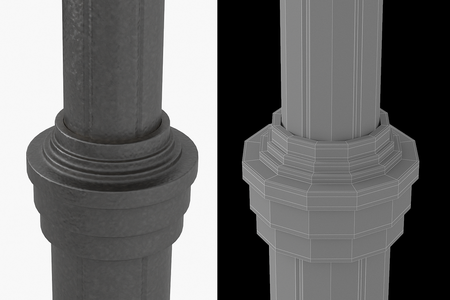 Classic Street Light Lamp Post in Architecture - product preview 4