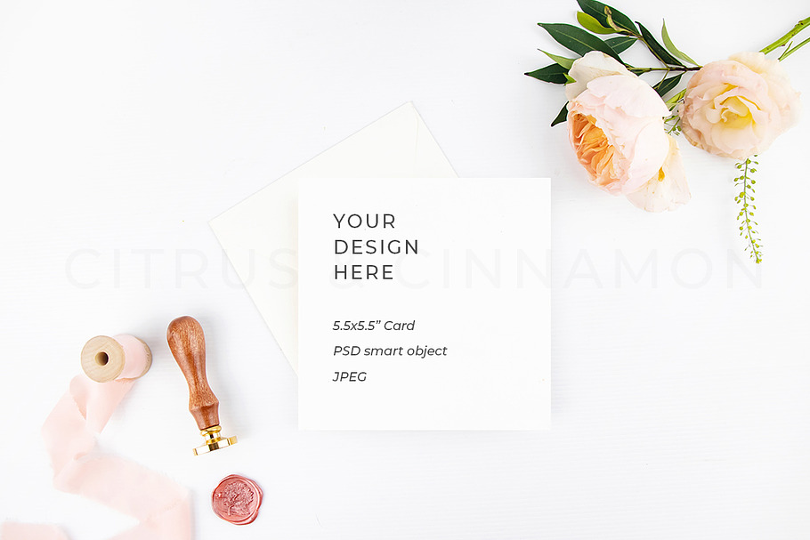 Square Card & Stationery Mockup 1906 in Print Mockups - product preview 8