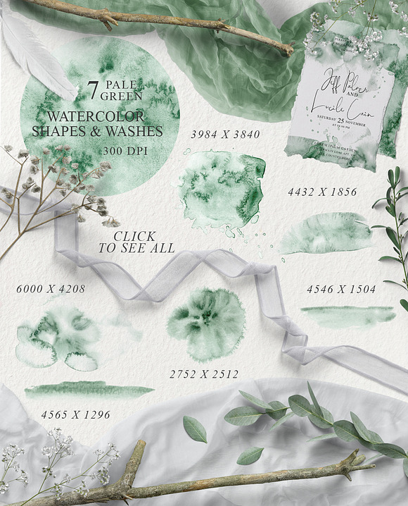 Elegant Watercolor Backgrounds in Objects - product preview 5