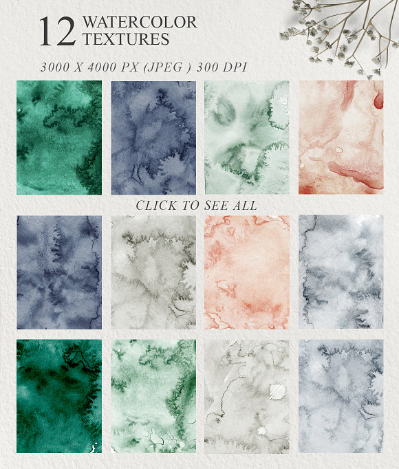Elegant Watercolor Backgrounds in Objects - product preview 8