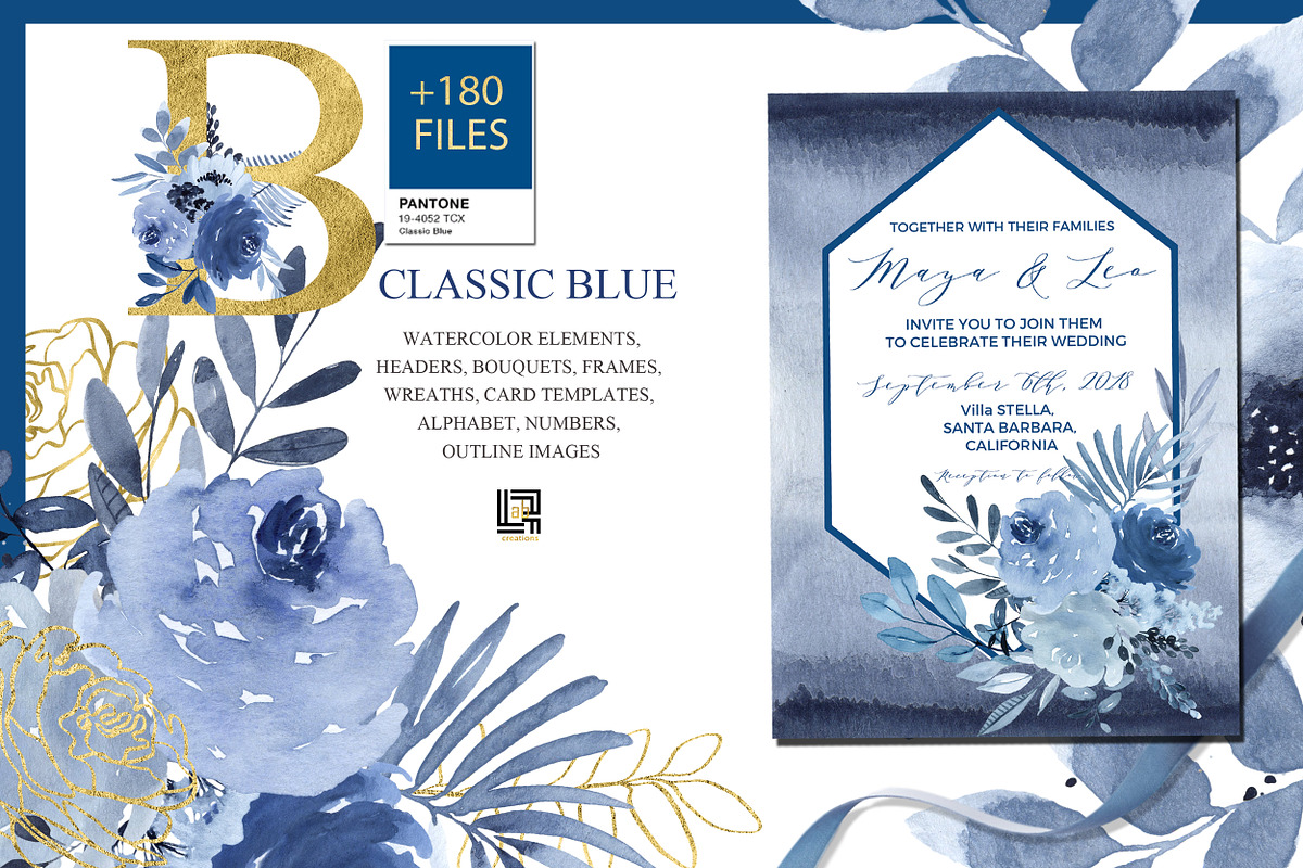 -50%OFF Classic Blue. Watercolor in Illustrations - product preview 8