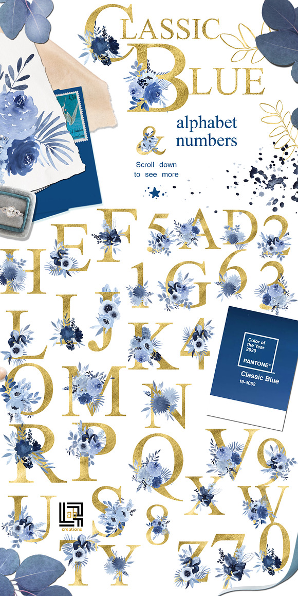 -50%OFF Classic Blue. Watercolor in Illustrations - product preview 1