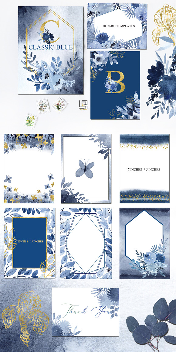 -50%OFF Classic Blue. Watercolor in Illustrations - product preview 7