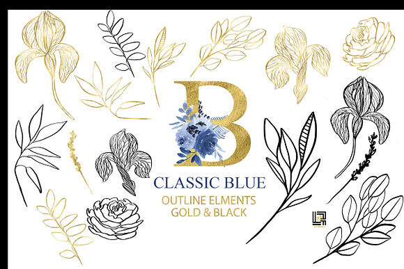 -50%OFF Classic Blue. Watercolor in Illustrations - product preview 8