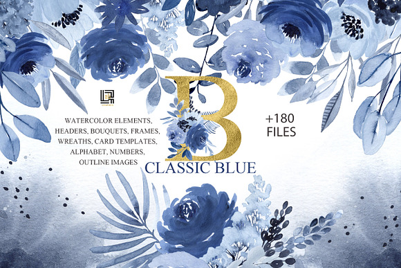 -50%OFF Classic Blue. Watercolor in Illustrations - product preview 10