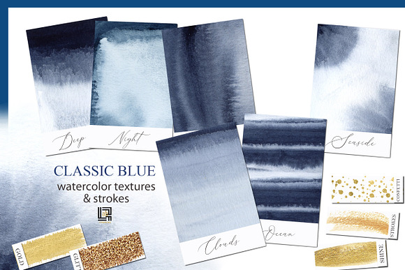 -50%OFF Classic Blue. Watercolor in Illustrations - product preview 15