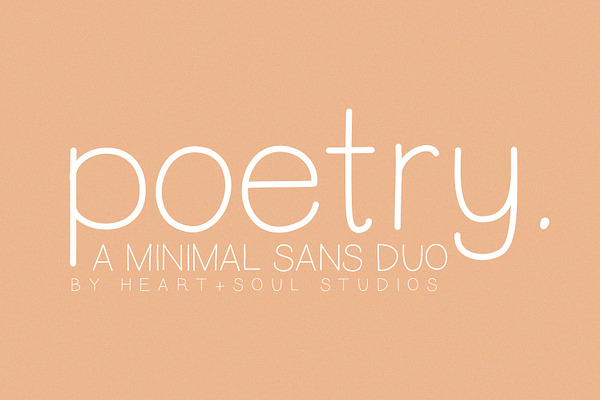 Poetry | Modern Minimal Sans Duo