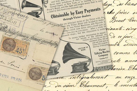 Antique Paper Ephemera in Textures - product preview 2