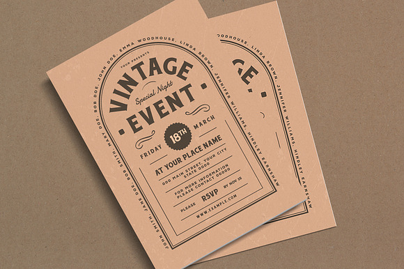 Vintage Event Flyer in Flyer Templates - product preview 1