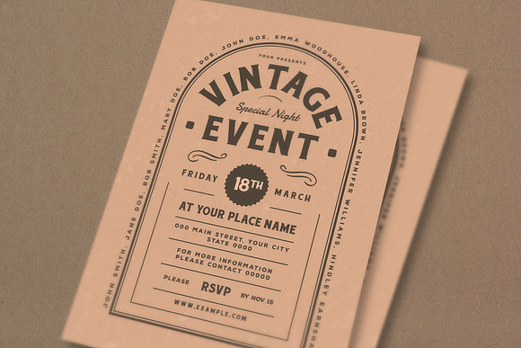 Vintage Event Flyer in Flyer Templates - product preview 2