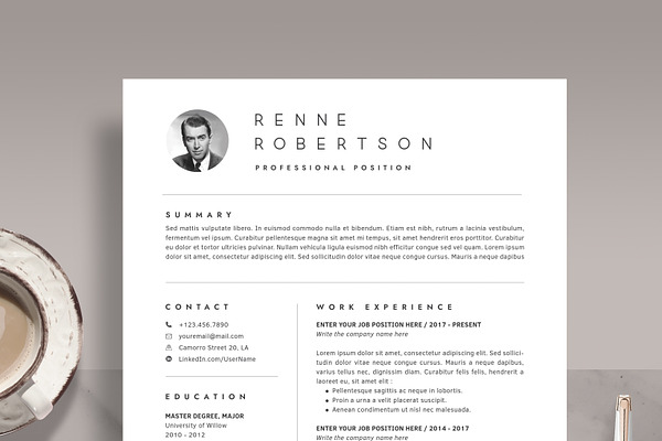 Professional Resume Template RE012
