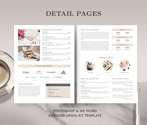 Media Kit for Blogger BM005 in Flyer Templates - product preview 3