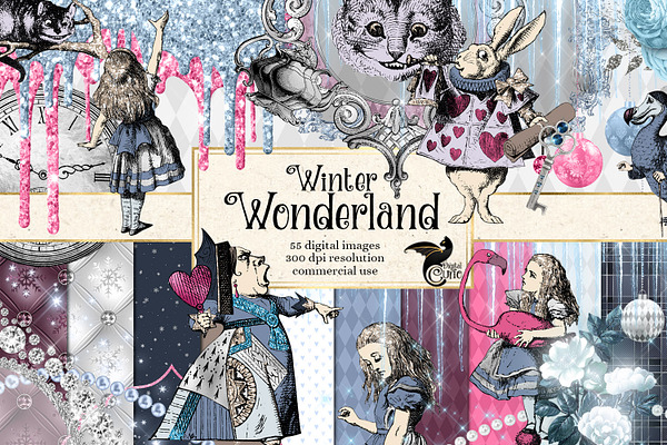 Winter Alice in Wonderland Graphics