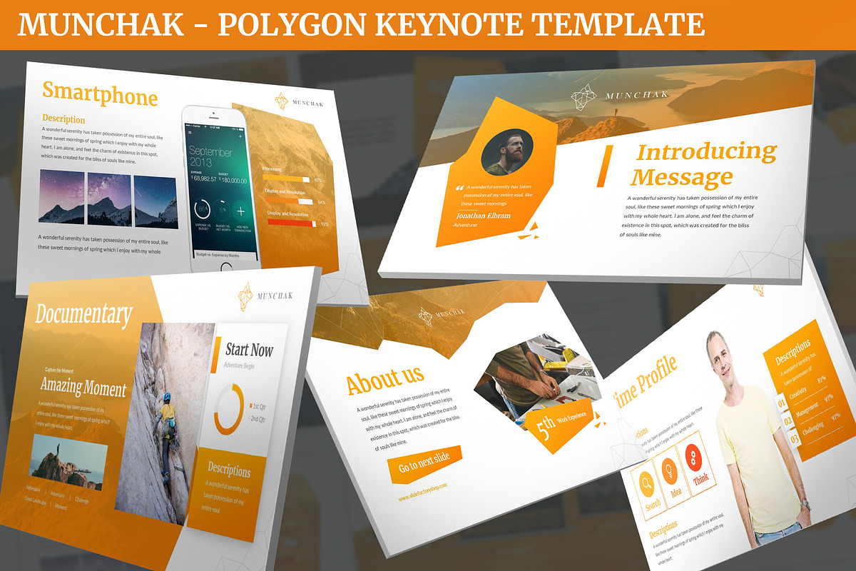 Munchak - Polygon Keynote Template in Keynote Templates - product preview 8