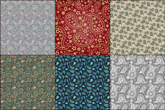 Paisley Variety Digital Papers in Patterns - product preview 1