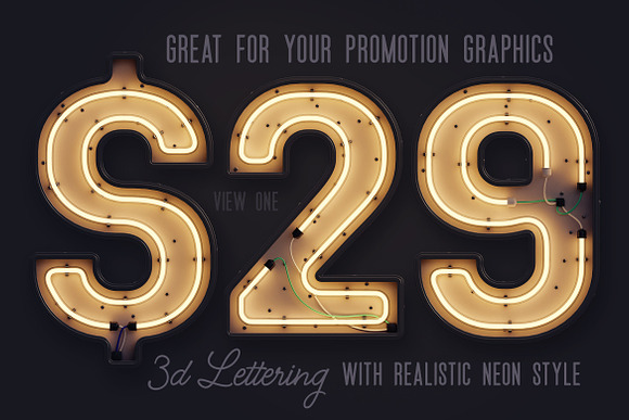 Modern Neon 3D Lettering in Graphics - product preview 13