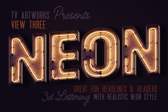 Modern Neon 3D Lettering in Graphics - product preview 15