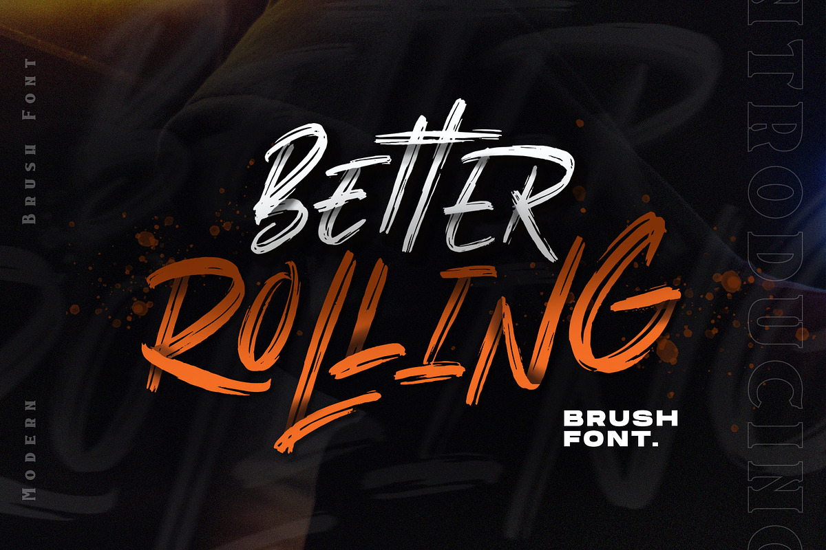 Better Rolling - Brush Font in Display Fonts - product preview 8