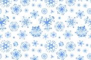 Different modern snowflakes pattern