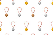 Medals on white, pattern