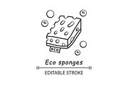 Eco sponges linear icon