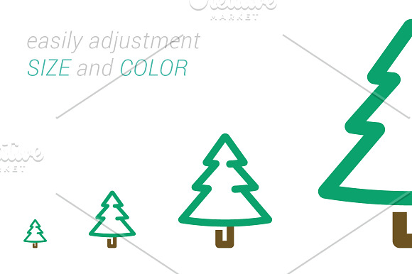 Christmas Tree Color Icon in Icons - product preview 2