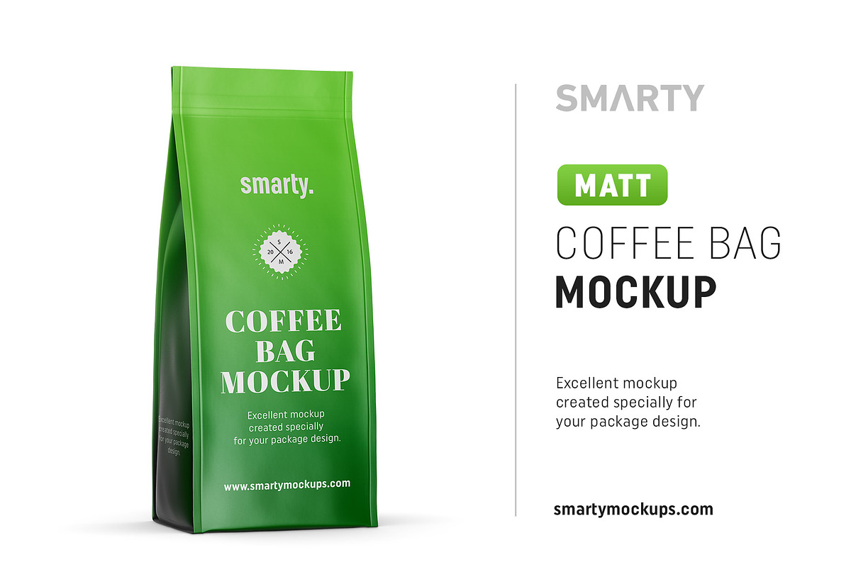 Matt coffee bag mockup in Product Mockups - product preview 8