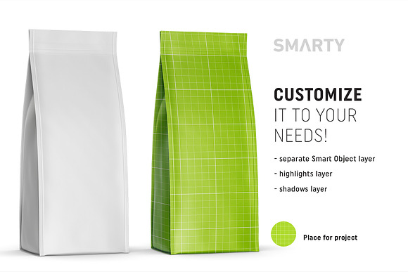 Matt coffee bag mockup in Product Mockups - product preview 1