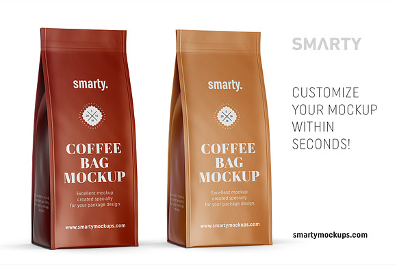 Matt coffee bag mockup in Product Mockups - product preview 2