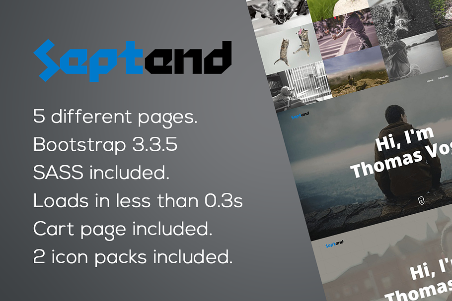 Septend Responsive Portfolio in Bootstrap Themes - product preview 8