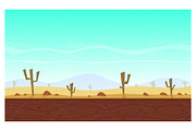 Desert cartoon game background