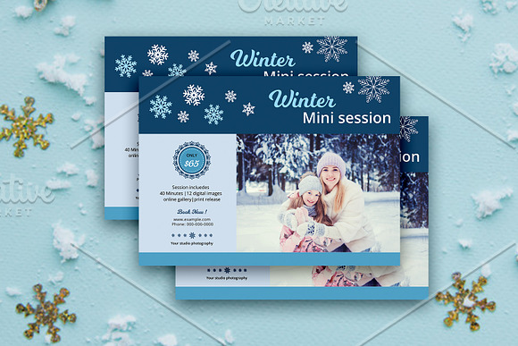 Winter Mini Session-V1117 in Flyer Templates - product preview 2