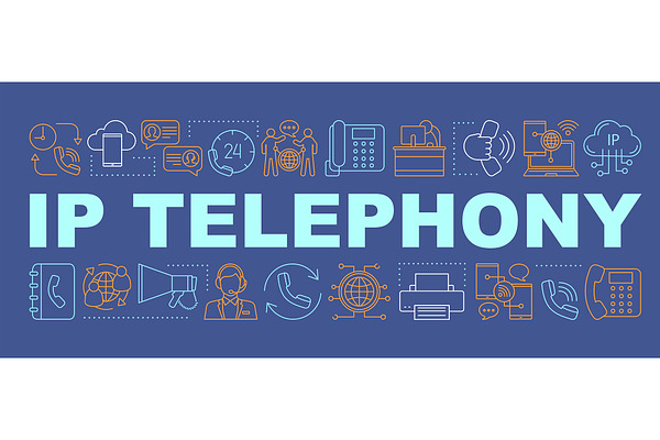 IP telephony word concepts banner