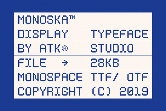 Monoska in Display Fonts - product preview 1