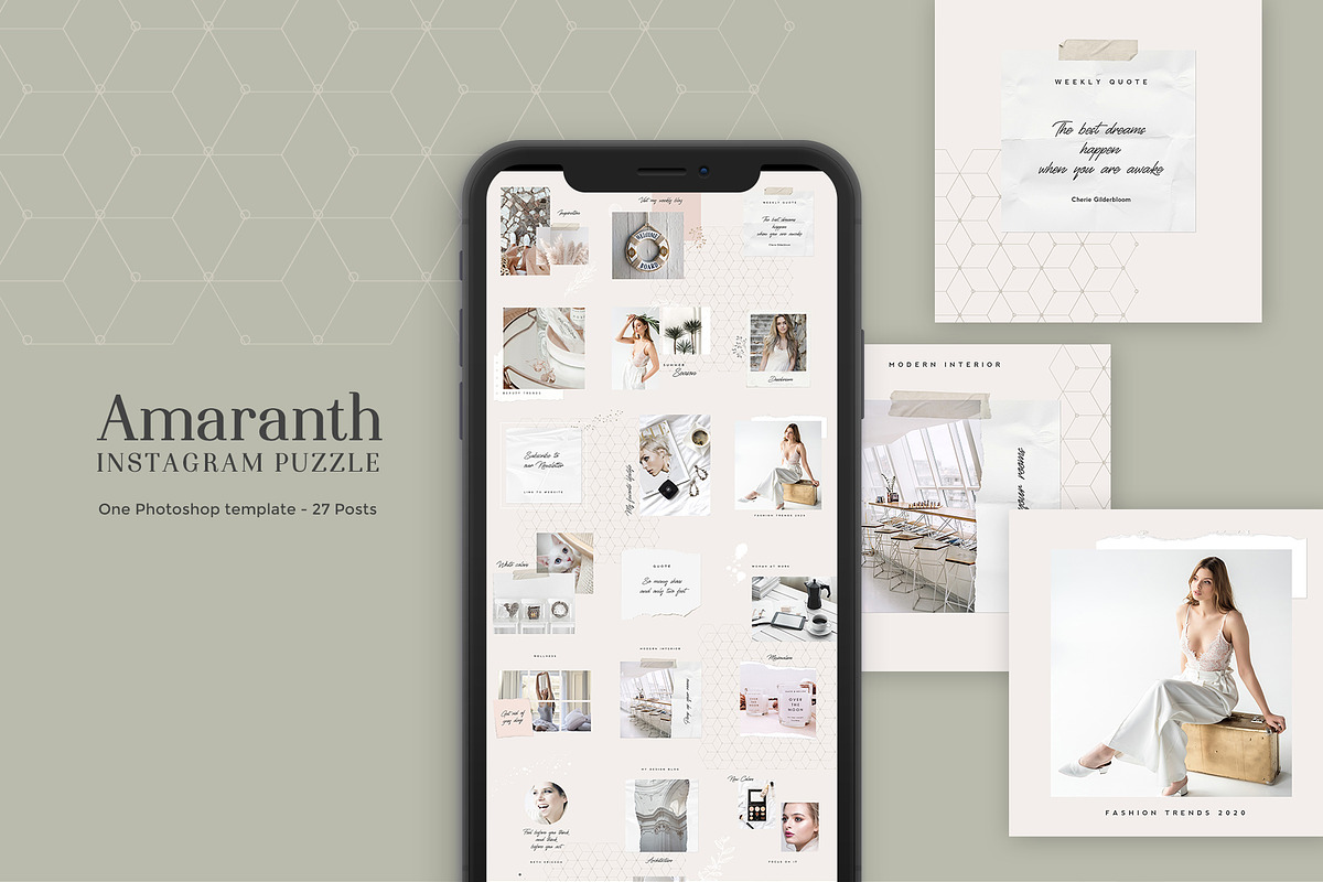 Amaranth - Instagram Puzzle in Instagram Templates - product preview 8