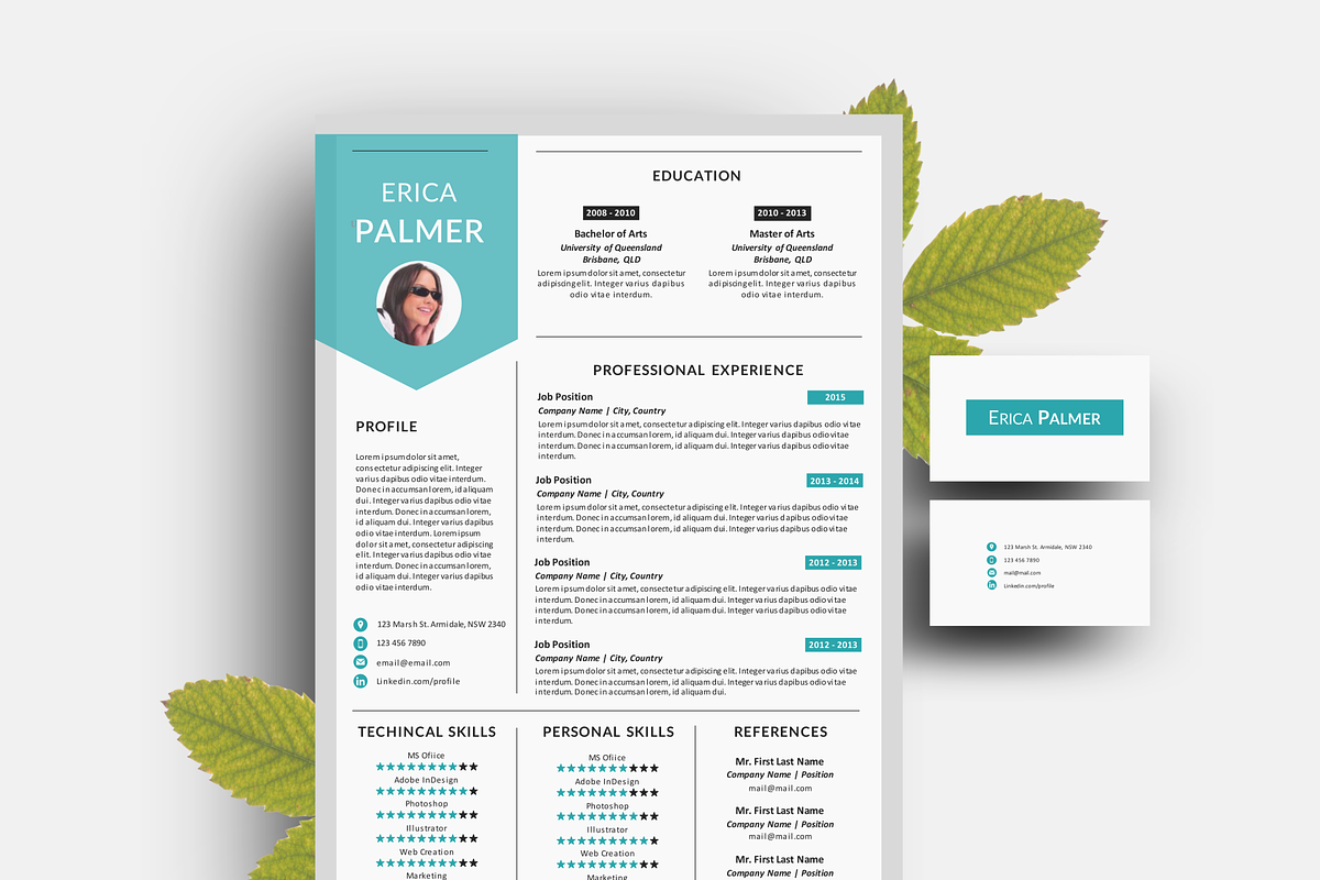 Creative resume pack template Word in Resume Templates - product preview 8