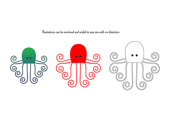 Sealife Clipart & Wave Pattern in Illustrations - product preview 3