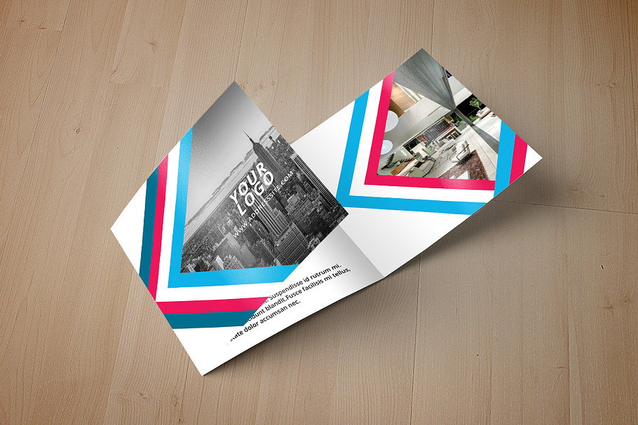 Square Trifold brochure in Brochure Templates - product preview 8