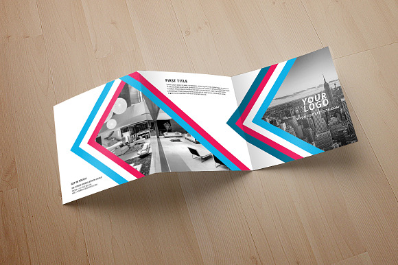 Square Trifold brochure in Brochure Templates - product preview 1