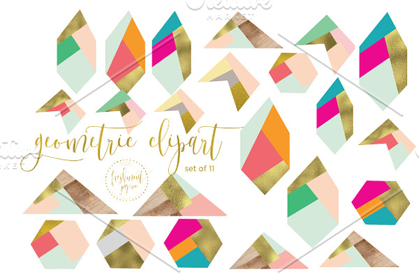 geometric clipart - abstract shapes