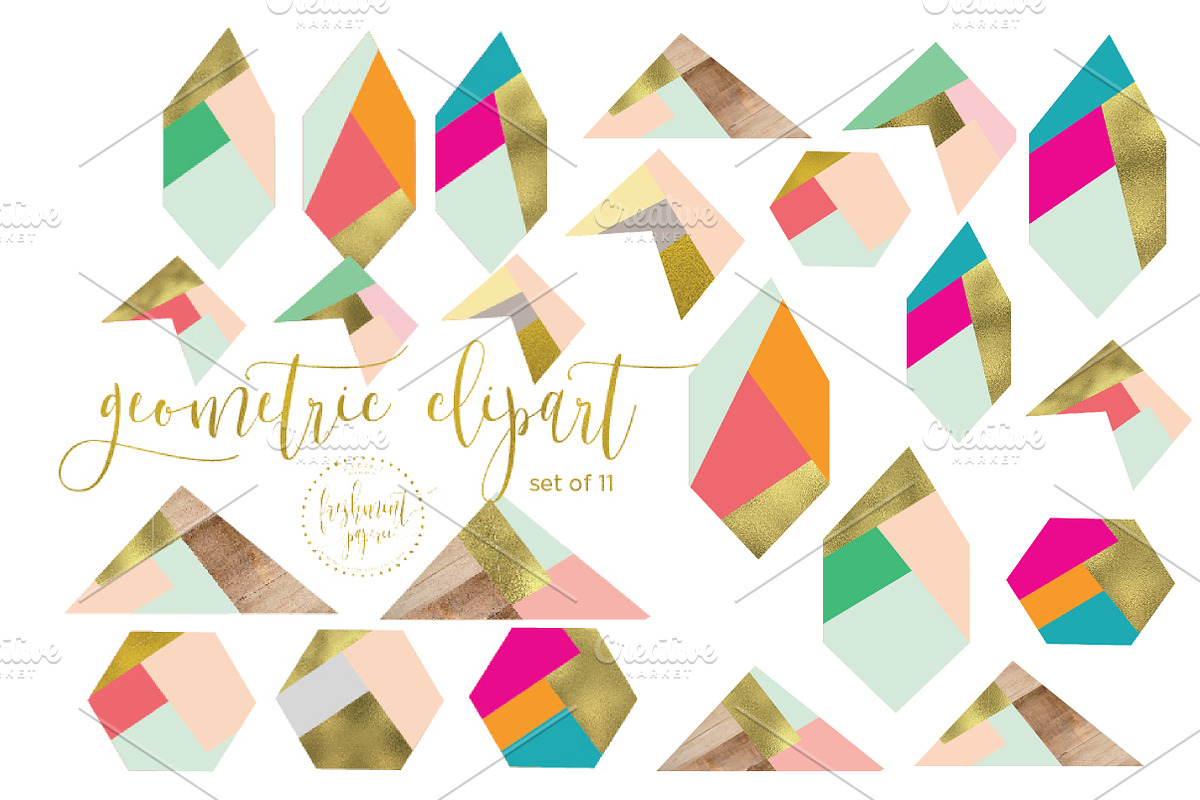 geometric clipart - abstract shapes in Graphics - product preview 8