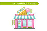 Vector Ice Cream Shop Building