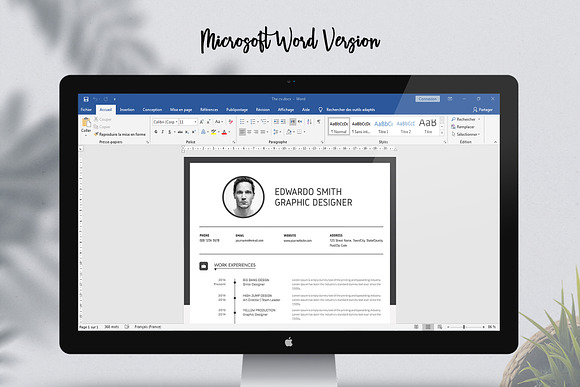 Word Resume/CV in Resume Templates - product preview 3