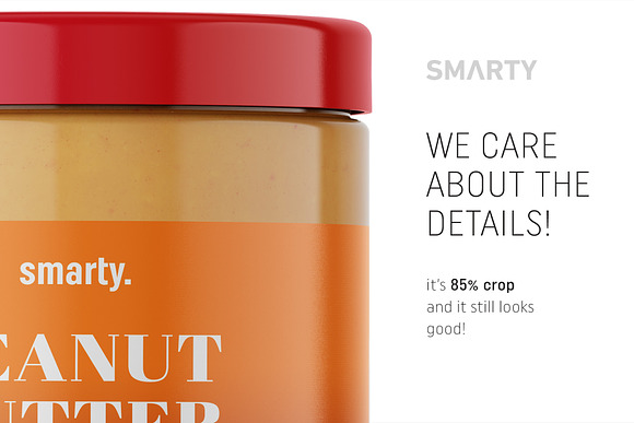 Peanut butter jar mockup in Product Mockups - product preview 3