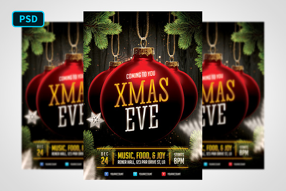 Christmas Event Flyer Template in Flyer Templates - product preview 1