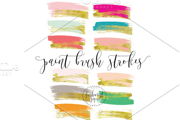 paint brush strokes clipart in Graphics - product preview 1