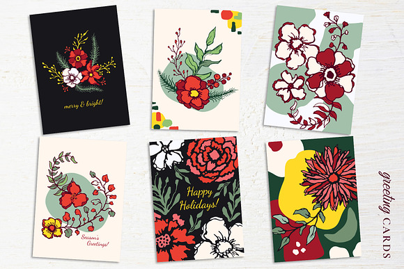 Winter Floral Patterns & Elements in Illustrations - product preview 17