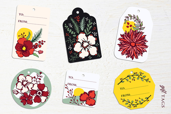 Winter Floral Patterns & Elements in Illustrations - product preview 19