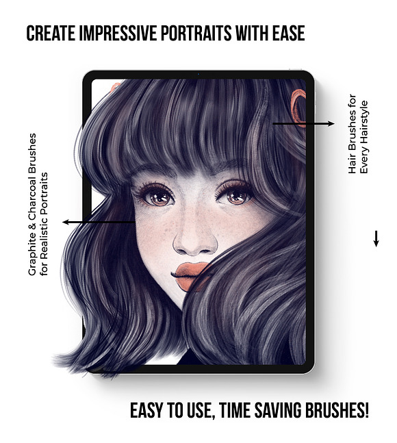 Perfect Portrait Procreate Brushes in Add-Ons - product preview 3